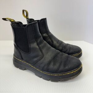 Dr. Doc Martens Boots Women 5M Embury Black Chelsea Slip On
